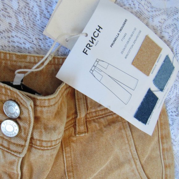 C$170 FRNCH Jeans High Rise Wide Leg Denim Women size 27,color:Mango - Picture 5 of 6